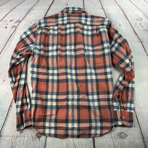 J Crew Shirt Mens Medium Summer Plaid Madras Long Sleeve Button Lightweight - Picture 8 of 8
